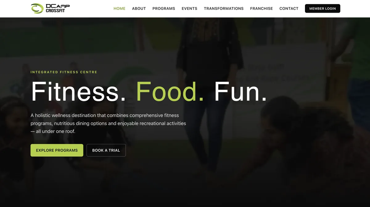 The DCamp Fitness platform