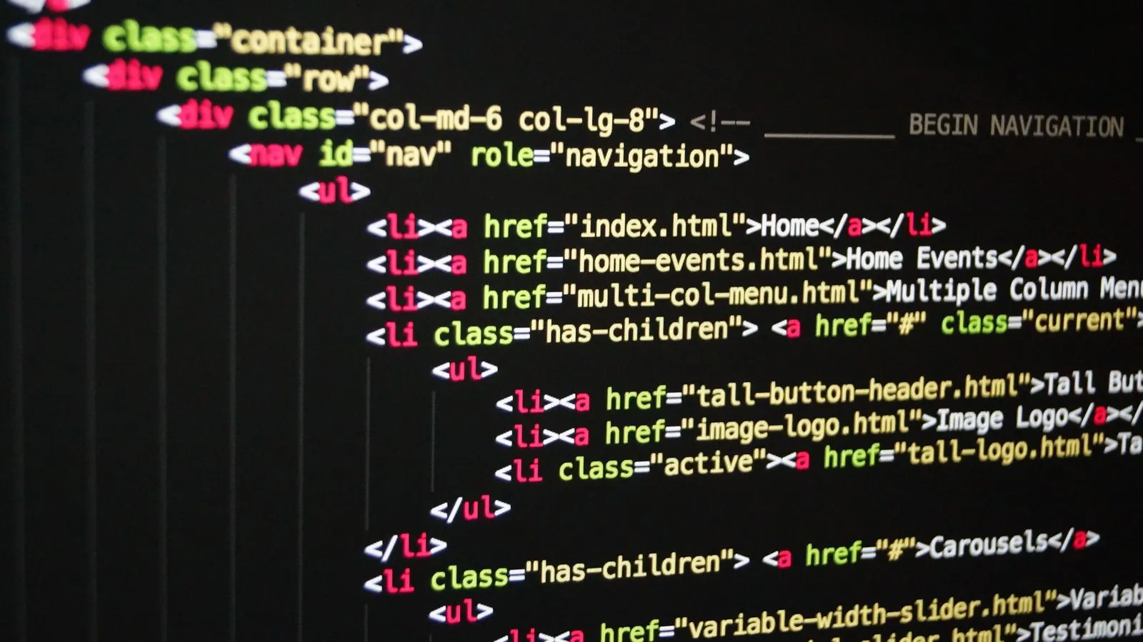 Code editor showing structured test cases on a dark screen